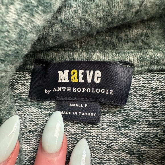 Maeve Anthropologie green knit turtleneck sweater size SP - Picture 6 of 11